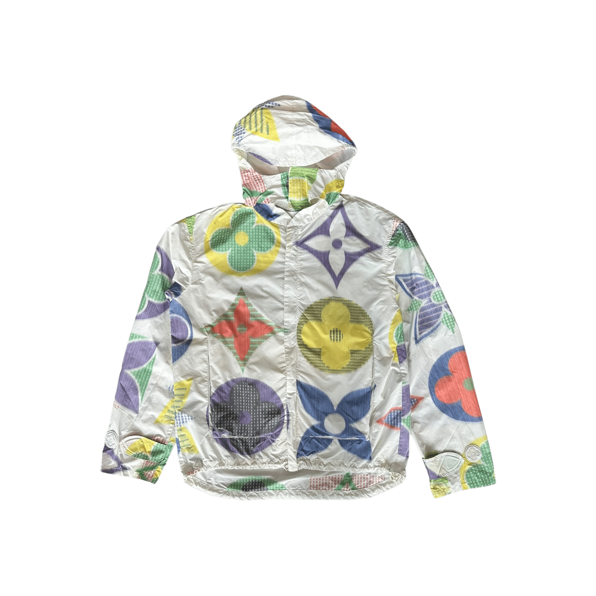 Louis Vuitton White Multicolor Flower Monogram Windbreaker - Morely TrendsLouis Vuitton Type here:)