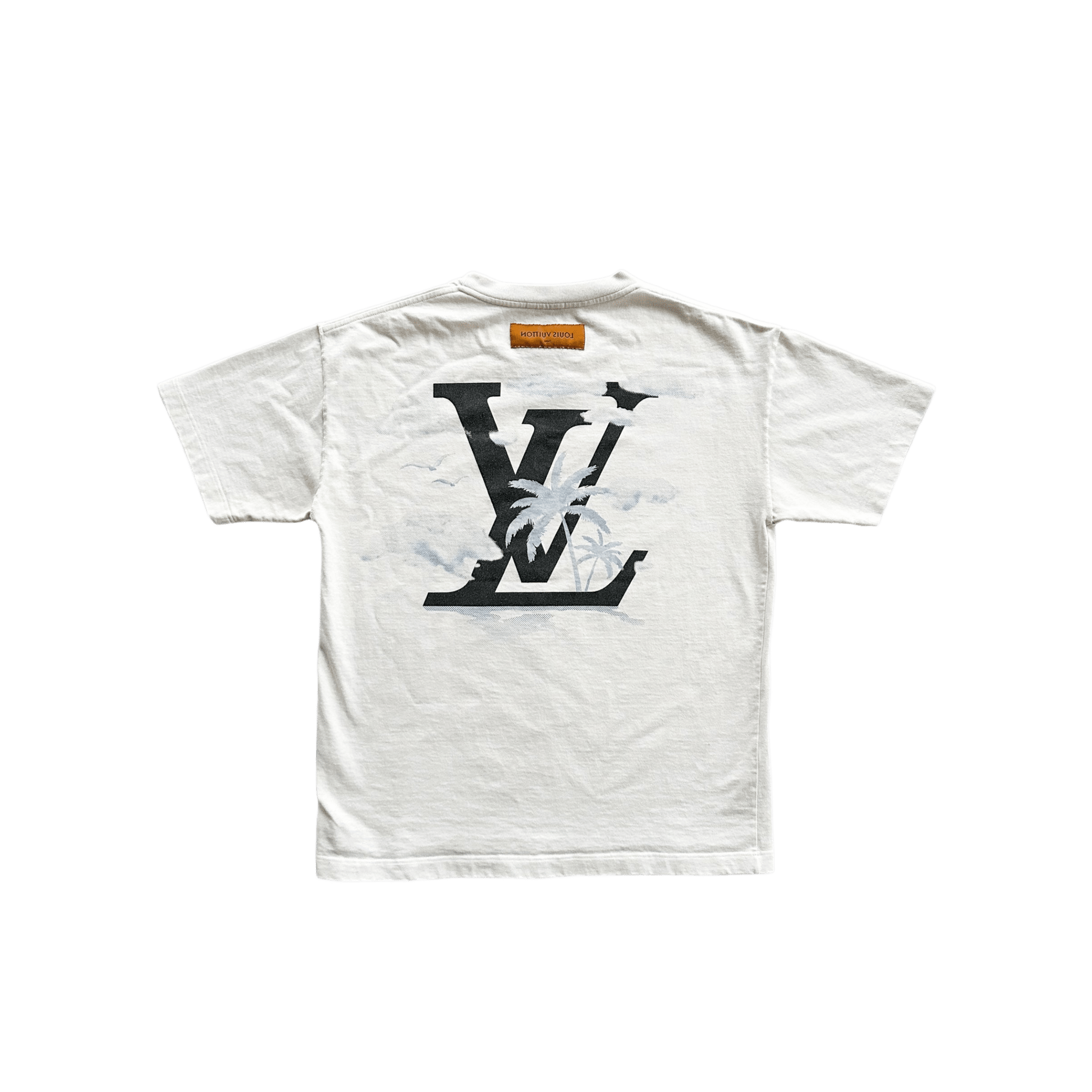 Louis Vuitton White Palm Tree Logo T-Shirt - Morely TrendsLouis Vuitton Type here:)