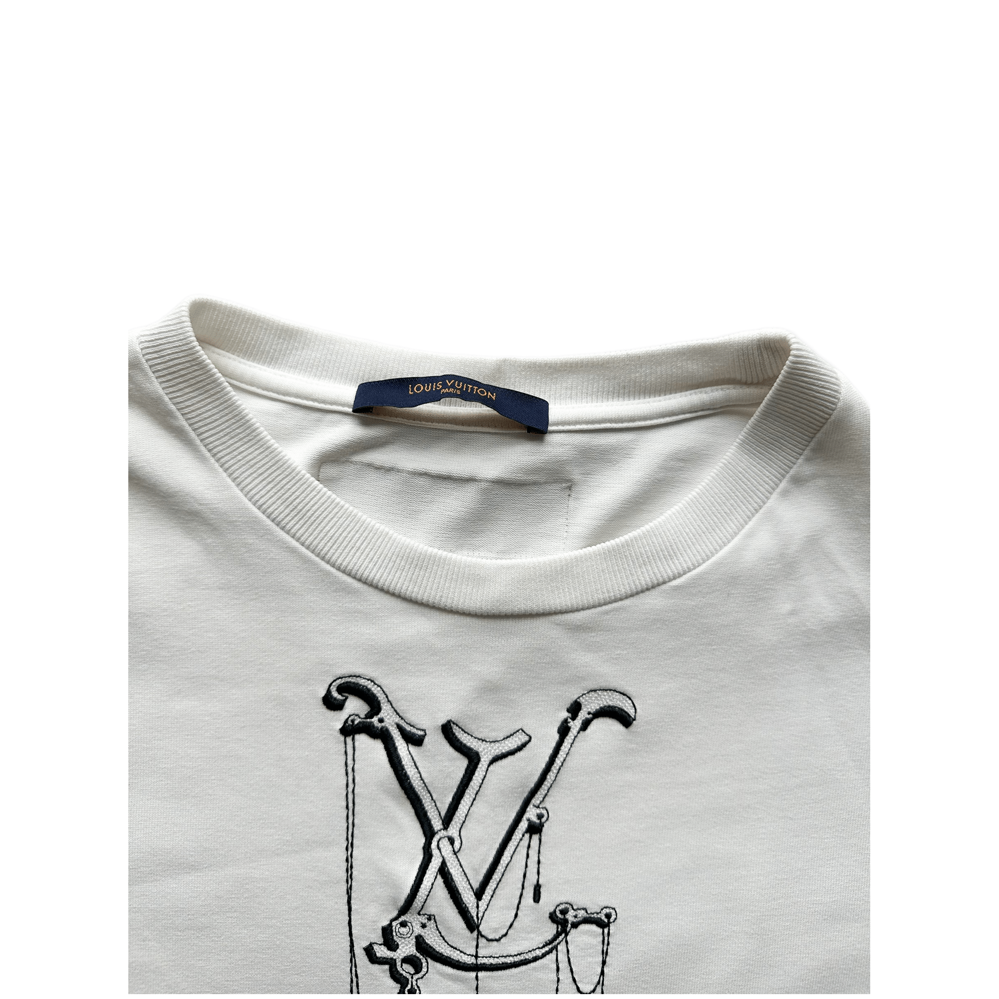 Louis Vuitton White Pendant Logo T-Shirt - Morely TrendsLouis Vuitton Type here:)