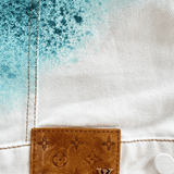 Louis Vuitton White & Turquoise LV Spray Denim Jacket - Morely TrendsLouis Vuitton Type here:)