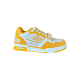 Louis Vuitton Yellow & White Denim Monogram Mesh Trainers - Morely TrendsLouis Vuitton Type here:)