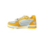 Louis Vuitton Yellow & White Denim Monogram Mesh Trainers - Morely TrendsLouis Vuitton Type here:)