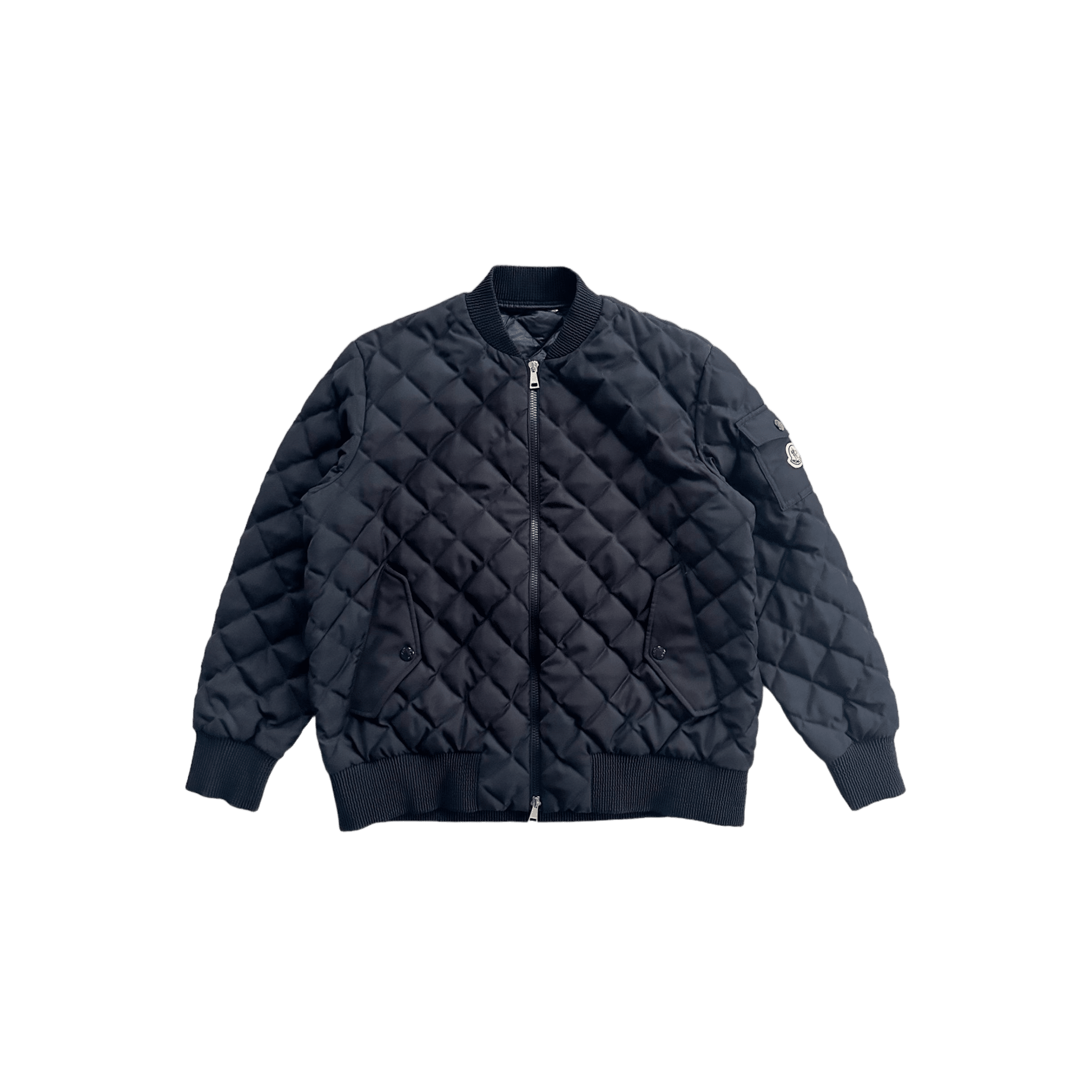 Moncler Navy Algeiba Quilted Bomber Jacket - Morely TrendsMoncler Type here:)