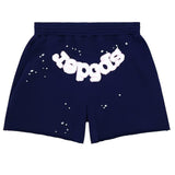 Sp5der Navy Sweatshorts