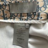 Dior Tan & Blue Oblique Silk Shorts