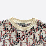 Dior Cream & Brown Oblique Wool & Cashmere Knit Sweater