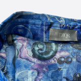 Dior Kenny Scharf Blue Oblique Button Up Shirt