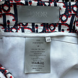 Dior Blue & Red Pixel Oblique Bermuda Silk Shorts