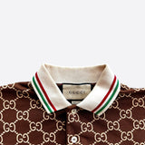 Gucci Brown & Tan GG Monogram Polo T-Shirt