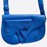 Dior Blue Calfskin Saddle Bag