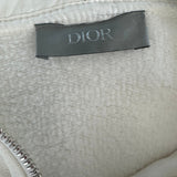 Dior White Oblique Zip Up Hoodie