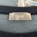 Dior Sorayama Blue Gradient Robot Logo T-Shirt