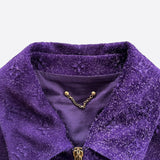 Louis Vuitton Purple Embossed Monogram Suede Workwear Jacket