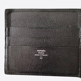 Hermes Black Alligator Poker Compact Wallet