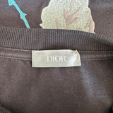 Dior Jardin Black & Green Flower Logo Embroidered T-Shirt