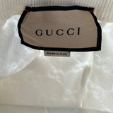 Gucci White GG Monogram Striped Terry Cloth Shorts