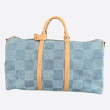 Louis Vuitton Blue Denim Damier Keepall 50