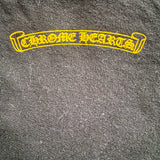 Chrome Hearts Black & Yellow Cross Logo Hoodie