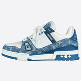 Louis Vuitton Blue & White Denim Monogram Trainers