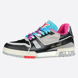 Louis Vuitton Black Multicolor Upcycle Trainers