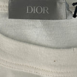 Dior ERL White & Gold Embroidered Logo T-Shirt