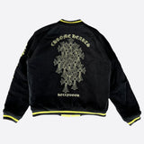 Chrome Hearts Matty Boy Black & Yellow Flaming Youth Reversible Bomber Jacket