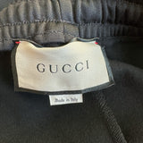 Gucci Black Monogram Striped Track Pants