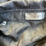 Dior Grey Oblique Silk Blend Button Up Shirt