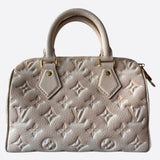 Louis Vuitton Stardust Beige Empreinte Monogram Speedy 20