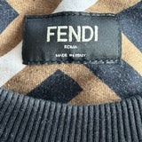 Fendi Brown & Black FF Logo Striped Sweater