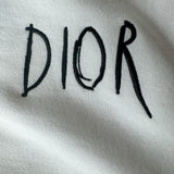 Dior Raymond Pettibon White Embroidered Logo Hoodie