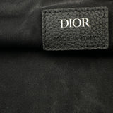 Dior Black & Silver Logo Calfskin Saddle Bag