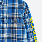 Chrome Hearts Blue & Yellow Script Padded Flannel Jacket