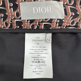 Dior Black & Brown Oblique Bermuda Silk Shorts