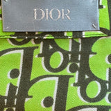 Dior Green & Black Oblique Silk Button Up Shirt