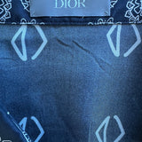 Dior Cactus Jack Navy & White Diamond Bandana Print Silk Button Up Shirt