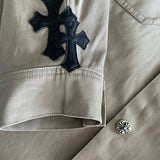 Chrome Hearts Tan & Black Cross Patch Work Dog Jacket