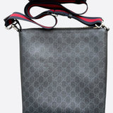 Gucci Black GG Monogram Messenger Bag