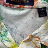 Louis Vuitton White Multicolor Pastel Monogram Button Up Shirt