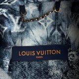 Louis Vuitton Blue Bleached Bandana Denim Button Up Shirt