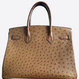 Hermes Brown Ostrich Birkin 30