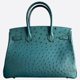 Hermes Blue Ostrich Birkin 30