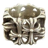 Chrome Hearts Silver Square Cemetary Ring