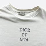 Dior White Dior Et Moi Sequin Embellished Logo T-Shirt