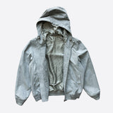 Dior Air Jordan Grey Leather Hooded Jacket