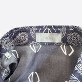 Dior Cactus Jack Navy & White Diamond Bandana Print Silk Button Up Shirt