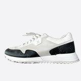 Louis Vuitton White & Monogram Eclipse Mesh Run Away Sneakers