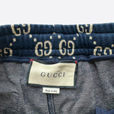 Gucci Blue & White GG Monogram Trackpants