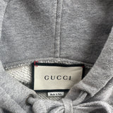 Gucci Grey Dragon Embroidered Logo Hoodie