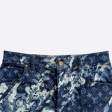 Louis Vuitton Blue Floral Monogram Jeans